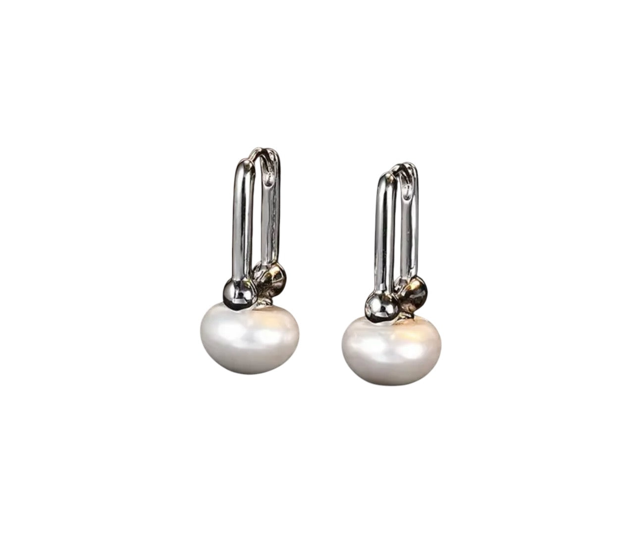 Orecchini in Argento con Perla Pendente