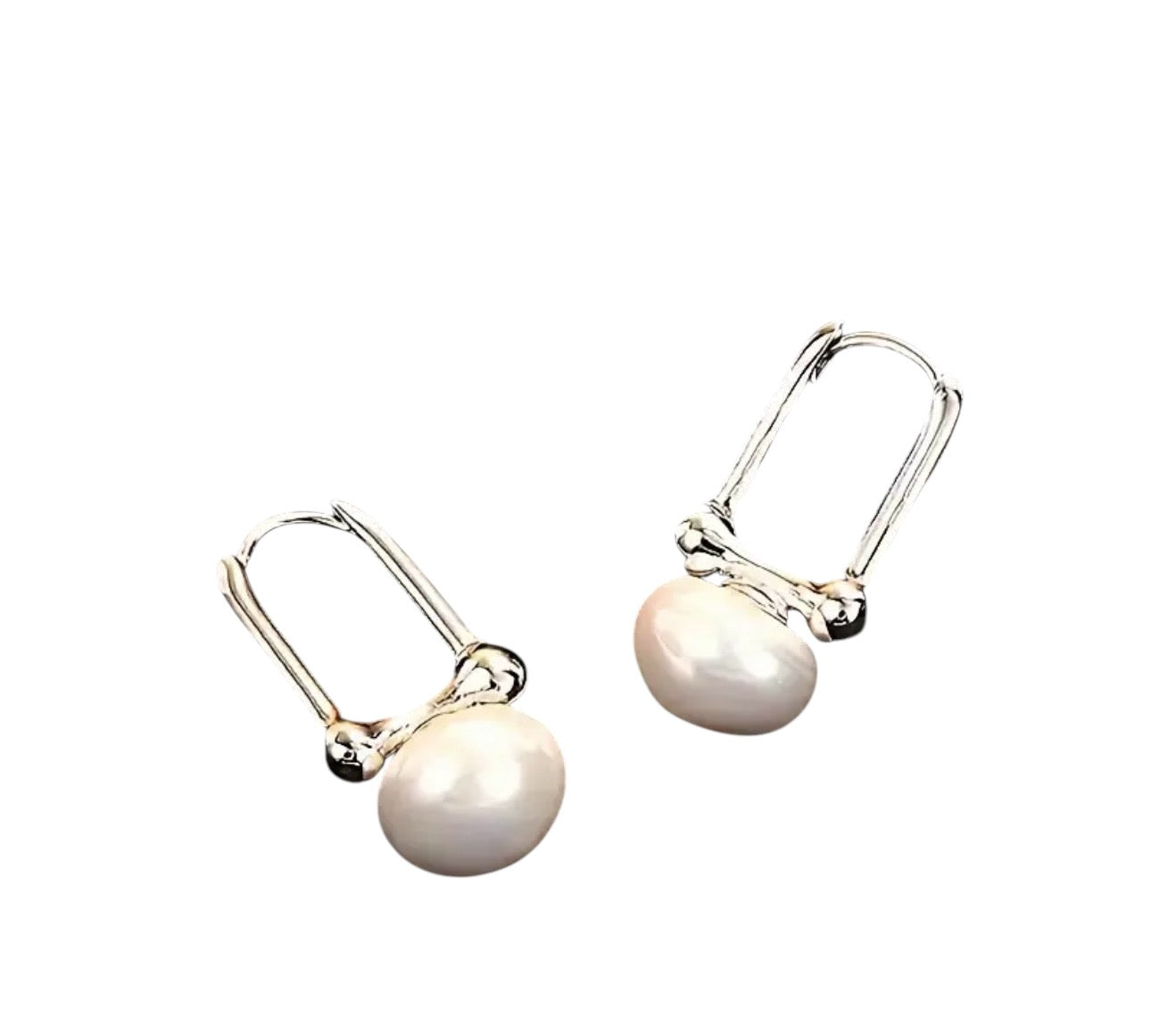Orecchini in Argento con Perla Pendente