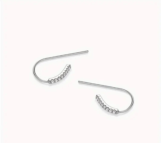 Orecchini Pendenti Minimalisti con Cristalli
